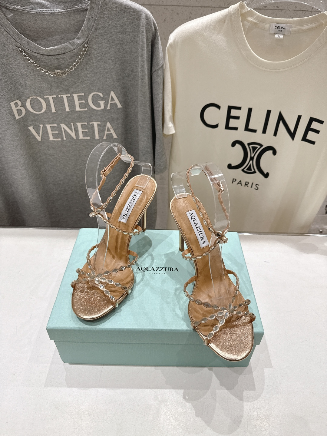高版本出厂 「ᴀqᴜᴀᴢᴢᴜʀᴀ」AQUAZZURA/菠萝F072 2026ss夏季新款高跟水钻凉鞋__