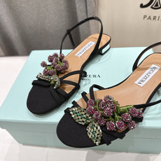 高版本出厂 「ᴀqᴜᴀᴢᴢᴜʀᴀ」AQUAZZURA/菠萝F072 2026ss夏季新款平底水钻凉鞋__ 高版本出厂 「ᴀqᴜᴀᴢᴢᴜʀᴀ」AQUAZZURA/菠萝F072 2026ss夏季新款平底水钻凉鞋__