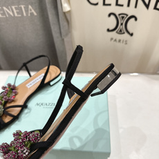 高版本出厂 「ᴀqᴜᴀᴢᴢᴜʀᴀ」AQUAZZURA/菠萝F072 2026ss夏季新款平底水钻凉鞋__ 高版本出厂 「ᴀqᴜᴀᴢᴢᴜʀᴀ」AQUAZZURA/菠萝F072 2026ss夏季新款平底水钻凉鞋__