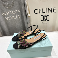 高版本出厂 「ᴀqᴜᴀᴢᴢᴜʀᴀ」AQUAZZURA/菠萝F072 2026ss夏季新款平底水钻凉鞋__ 高版本出厂 「ᴀqᴜᴀᴢᴢᴜʀᴀ」AQUAZZURA/菠萝F072 2026ss夏季新款平底水钻凉鞋__