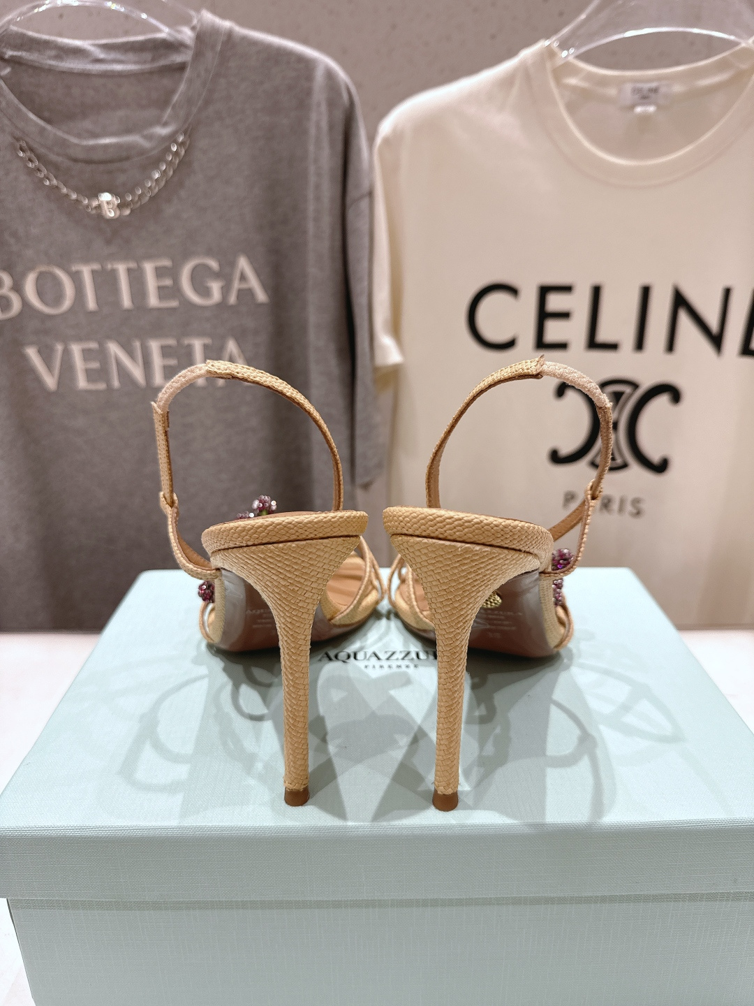 高版本出厂 「ᴀqᴜᴀᴢᴢᴜʀᴀ」AQUAZZURA/菠萝F072 2026ss夏季新款高跟水钻凉鞋__