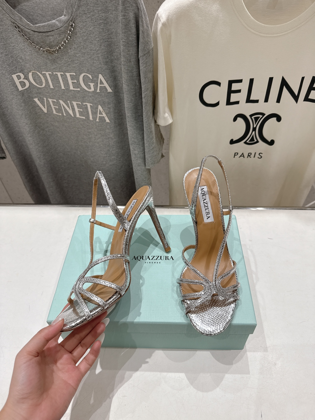 高版本出厂 「ᴀqᴜᴀᴢᴢᴜʀᴀ」AQUAZZURA/菠萝F072 2026ss夏季新款高跟凉鞋____