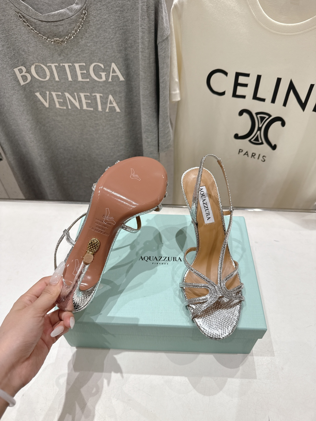 高版本出厂 「ᴀqᴜᴀᴢᴢᴜʀᴀ」AQUAZZURA/菠萝F072 2026ss夏季新款高跟凉鞋____