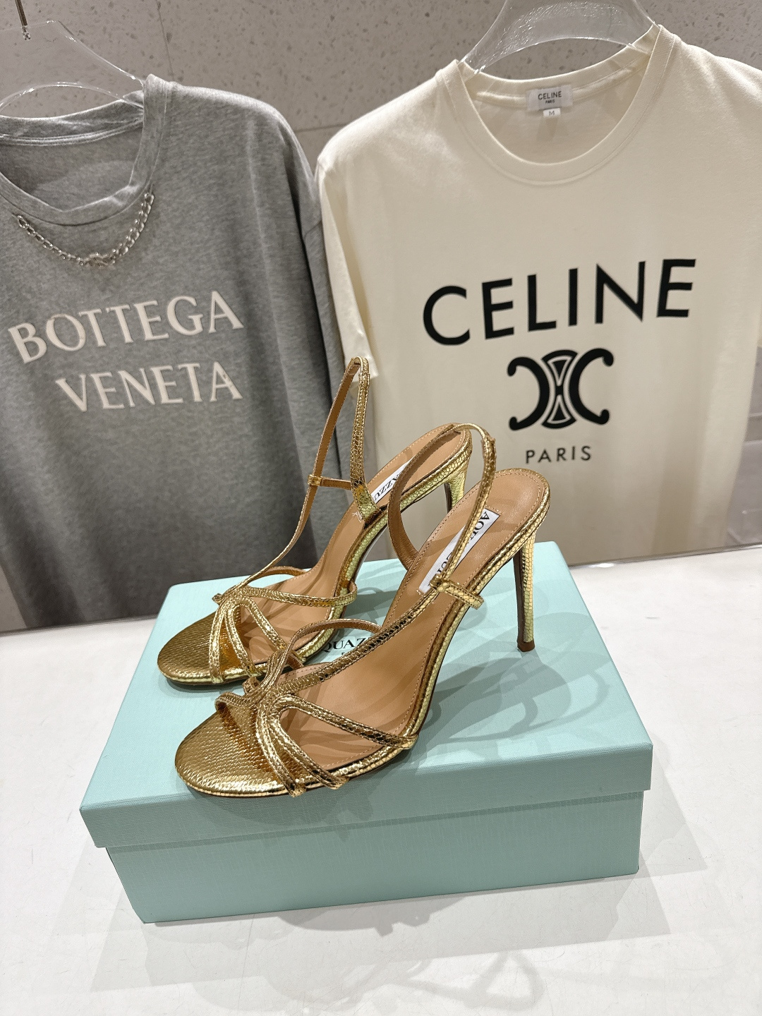 高版本出厂 「ᴀqᴜᴀᴢᴢᴜʀᴀ」AQUAZZURA/菠萝F072 2026ss夏季新款高跟凉鞋____