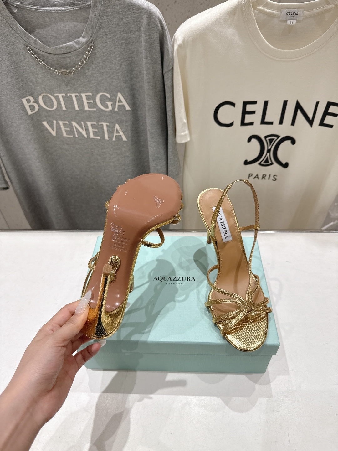 高版本出厂 「ᴀqᴜᴀᴢᴢᴜʀᴀ」AQUAZZURA/菠萝F072 2026ss夏季新款高跟凉鞋____