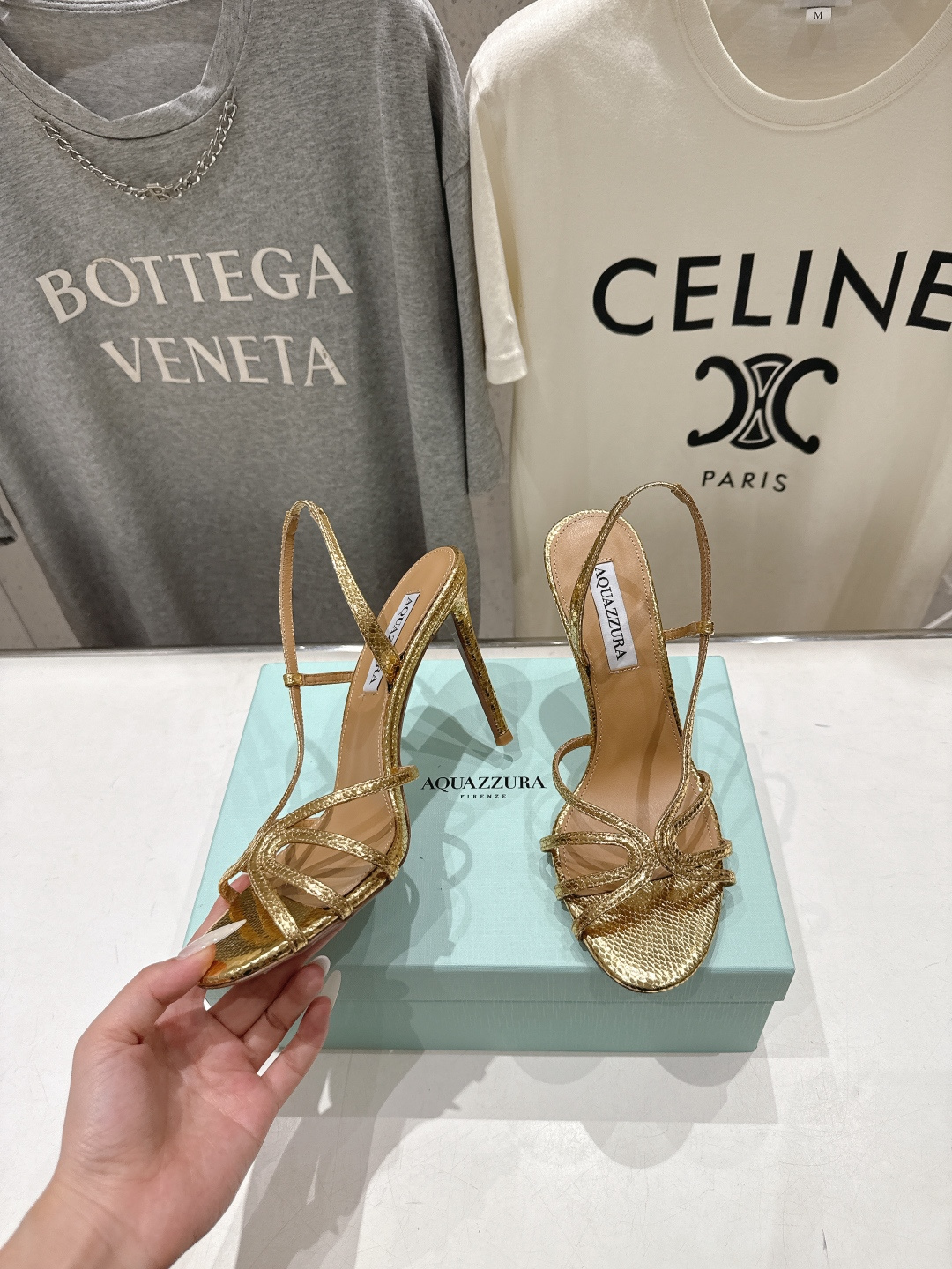 高版本出厂 「ᴀqᴜᴀᴢᴢᴜʀᴀ」AQUAZZURA/菠萝F072 2026ss夏季新款高跟凉鞋____