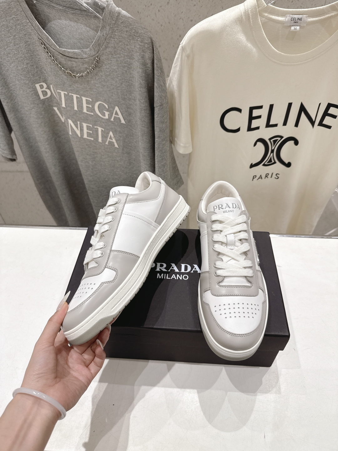 高版本出厂 男码+10  Prada*普拉达F023 2026ss新款系带情侣款休闲鞋运动鞋闪亮登场🌟时
