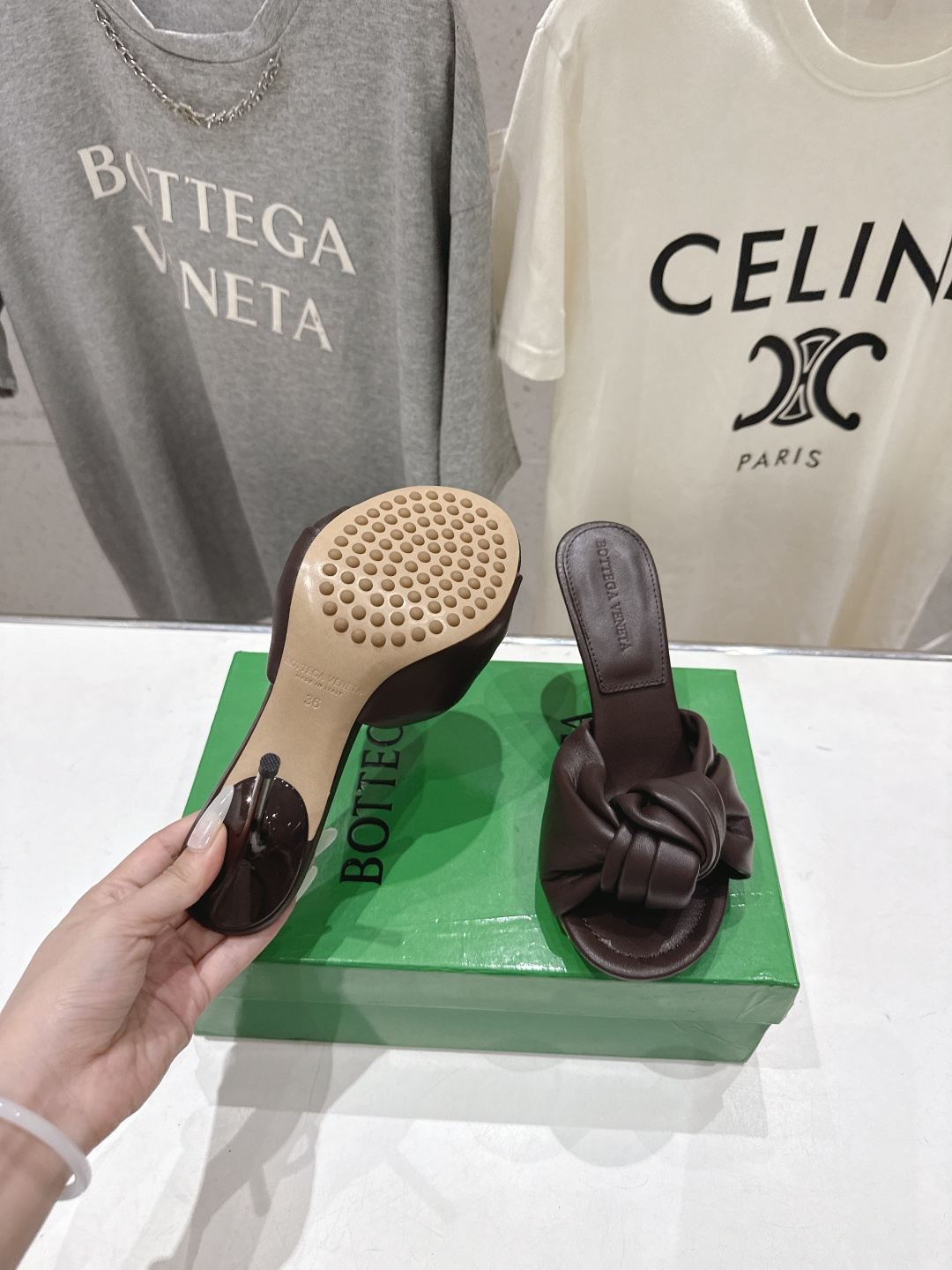 高版本出厂 Bottega Veneta/BV F065 2026ss夏季新款Parco Mule女士打