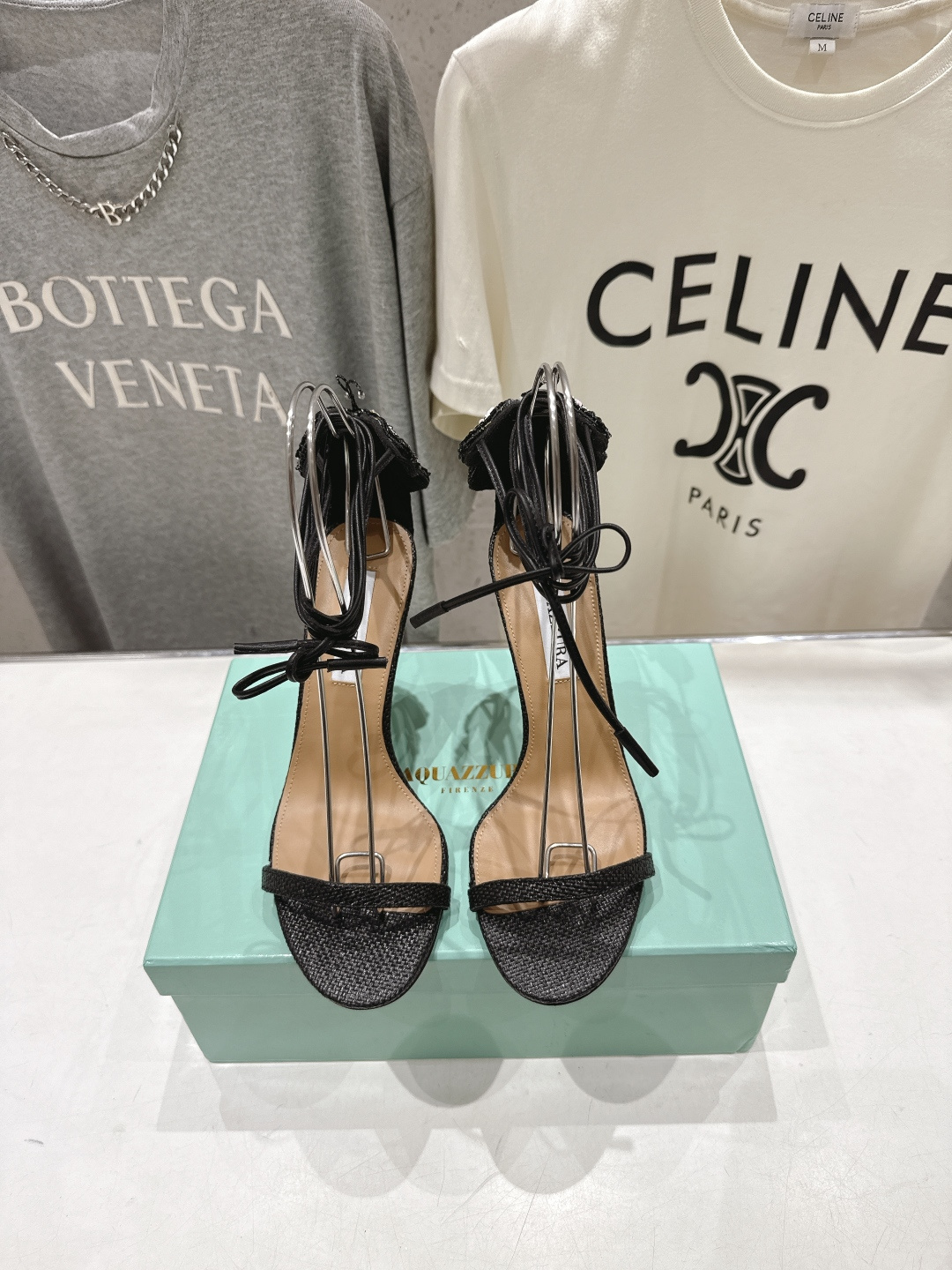 高版本出厂 「ᴀqᴜᴀᴢᴢᴜʀᴀ」AQUAZZURA/菠萝F072 2026ss夏季新款绑带高跟凉鞋__