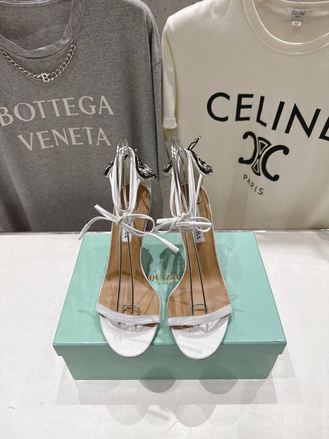 高版本出厂 「ᴀqᴜᴀᴢᴢᴜʀᴀ」AQUAZZURA/菠萝F072 2026ss夏季新款绑带高跟凉鞋__