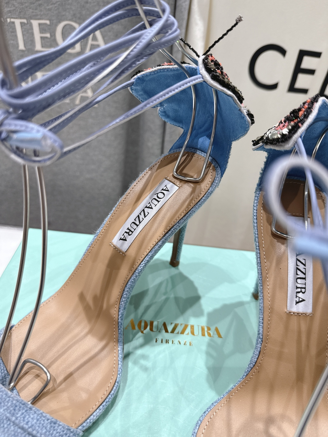 高版本出厂 「ᴀqᴜᴀᴢᴢᴜʀᴀ」AQUAZZURA/菠萝F072 2026ss夏季新款绑带高跟凉鞋__