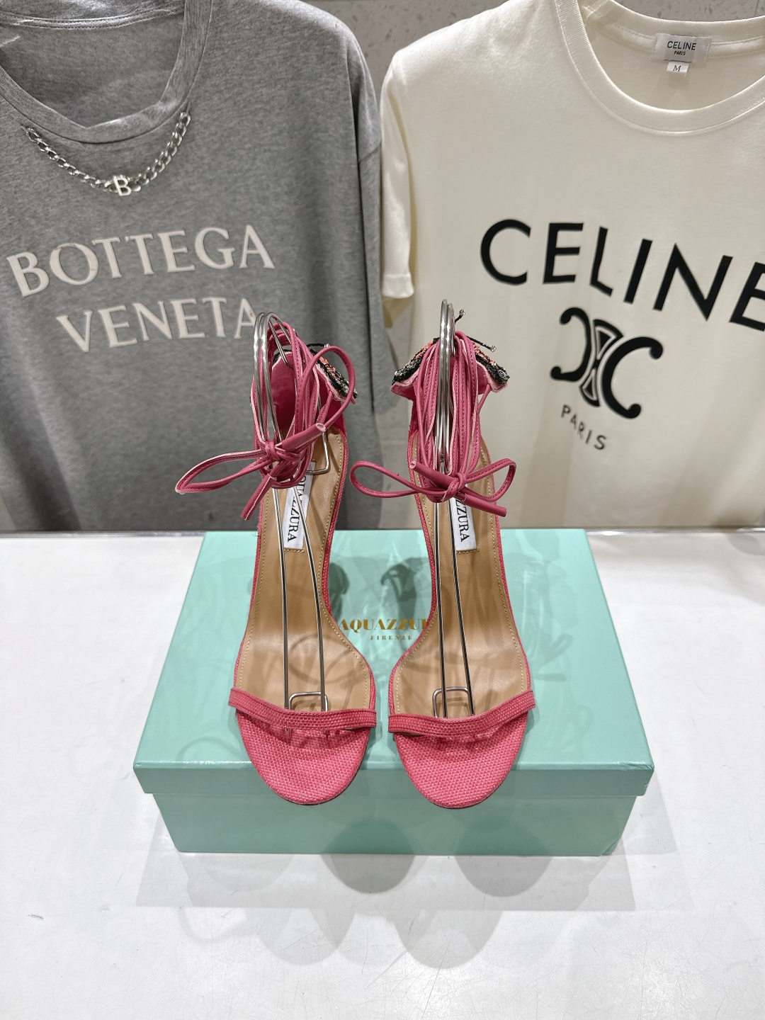 高版本出厂 「ᴀqᴜᴀᴢᴢᴜʀᴀ」AQUAZZURA/菠萝F072 2026ss夏季新款绑带高跟凉鞋__