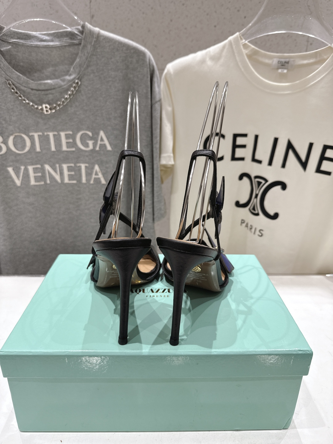 高版本出厂 「ᴀqᴜᴀᴢᴢᴜʀᴀ」AQUAZZURA/菠萝F072 2026ss夏季新款蝴蝶饰品高跟凉鞋