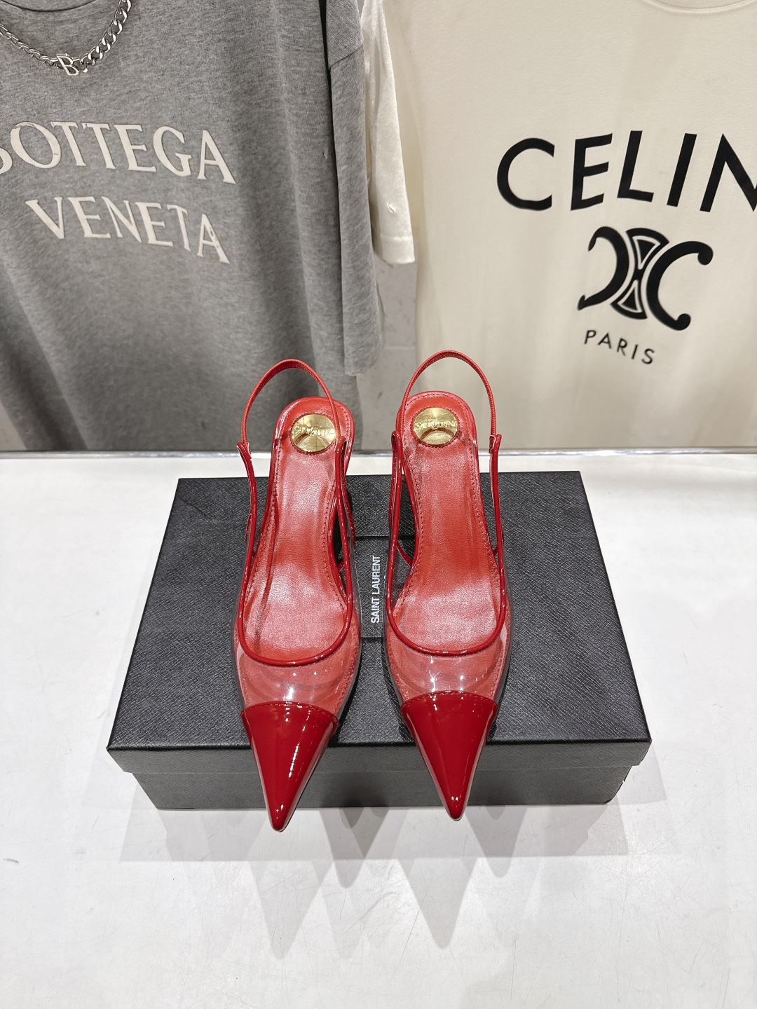 高版本出厂 「SAINT LAURENT*」圣罗兰ysl F030 26ss全新走秀新款后空高跟鞋凉鞋唯