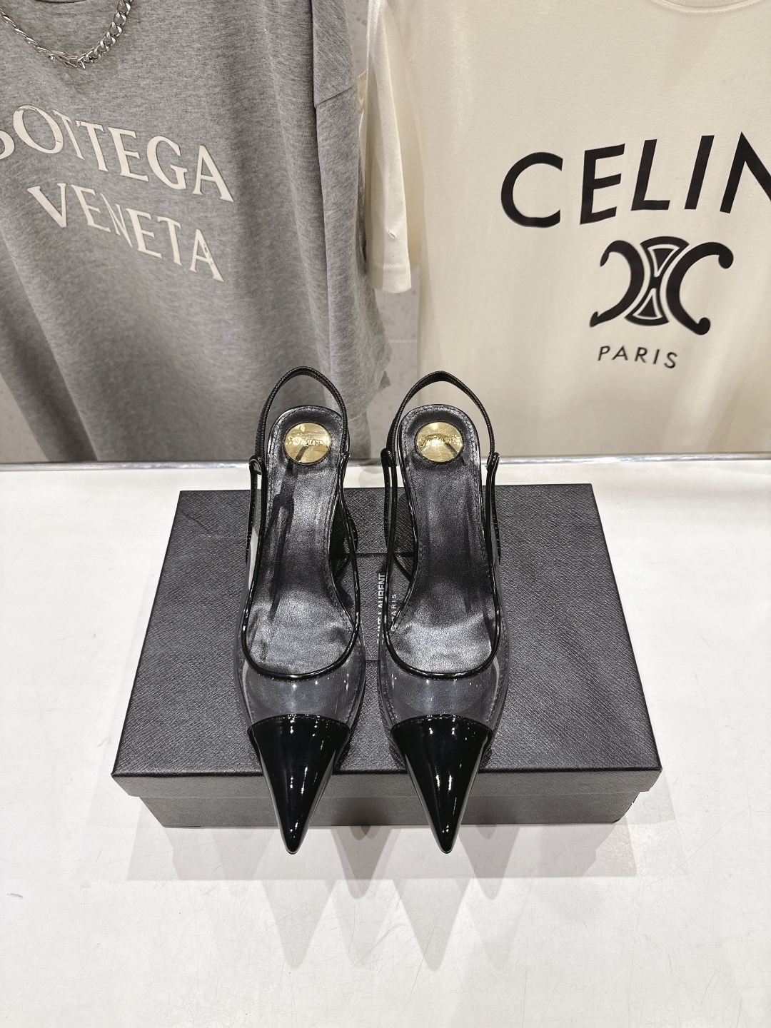 高版本出厂 「SAINT LAURENT*」圣罗兰ysl F030 26ss全新走秀新款后空高跟鞋凉鞋唯