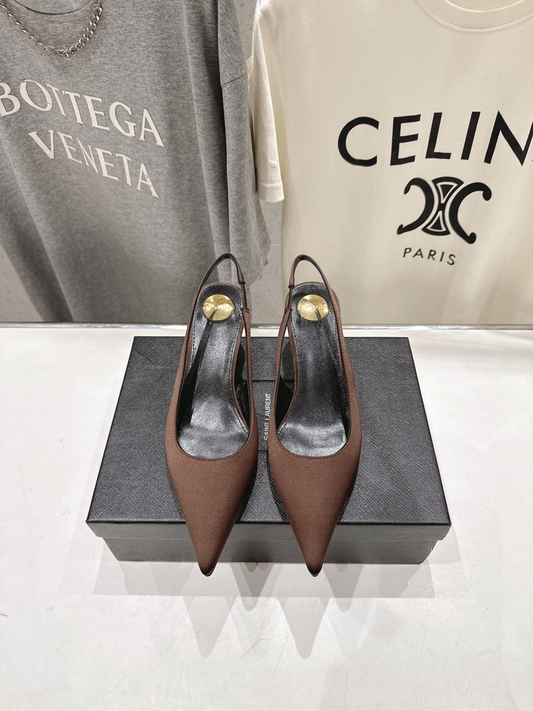 高版本出厂 「SAINT LAURENT*」圣罗兰ysl F030 26ss全新走秀新款后空高跟鞋凉鞋唯