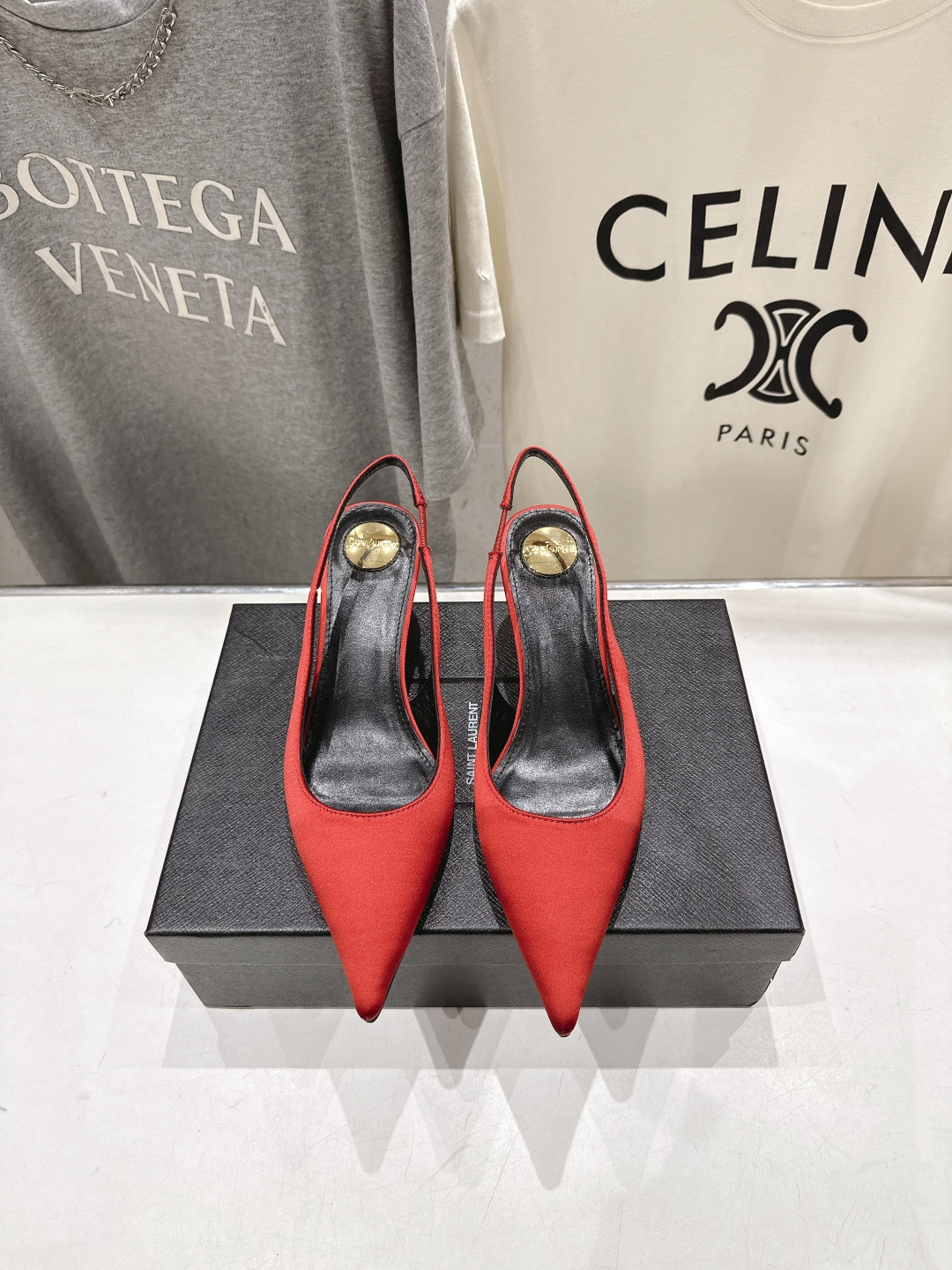 高版本出厂 「SAINT LAURENT*」圣罗兰ysl F030 26ss全新走秀新款后空高跟鞋凉鞋唯