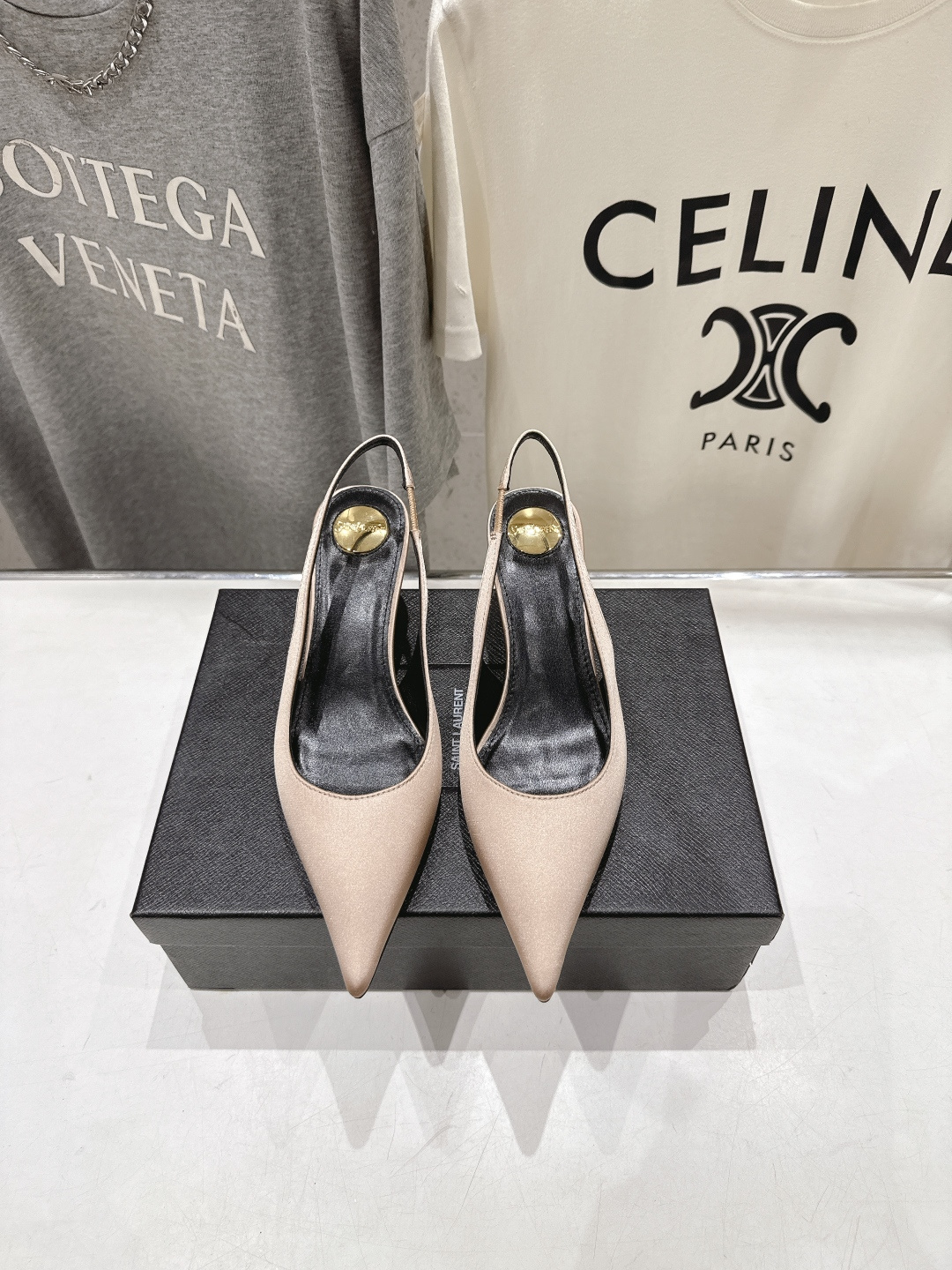 高版本出厂 「SAINT LAURENT*」圣罗兰ysl F030 26ss全新走秀新款后空高跟鞋凉鞋唯