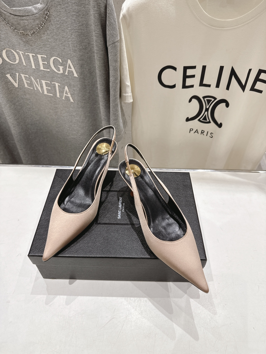 高版本出厂 「SAINT LAURENT*」圣罗兰ysl F030 26ss全新走秀新款后空高跟鞋凉鞋唯