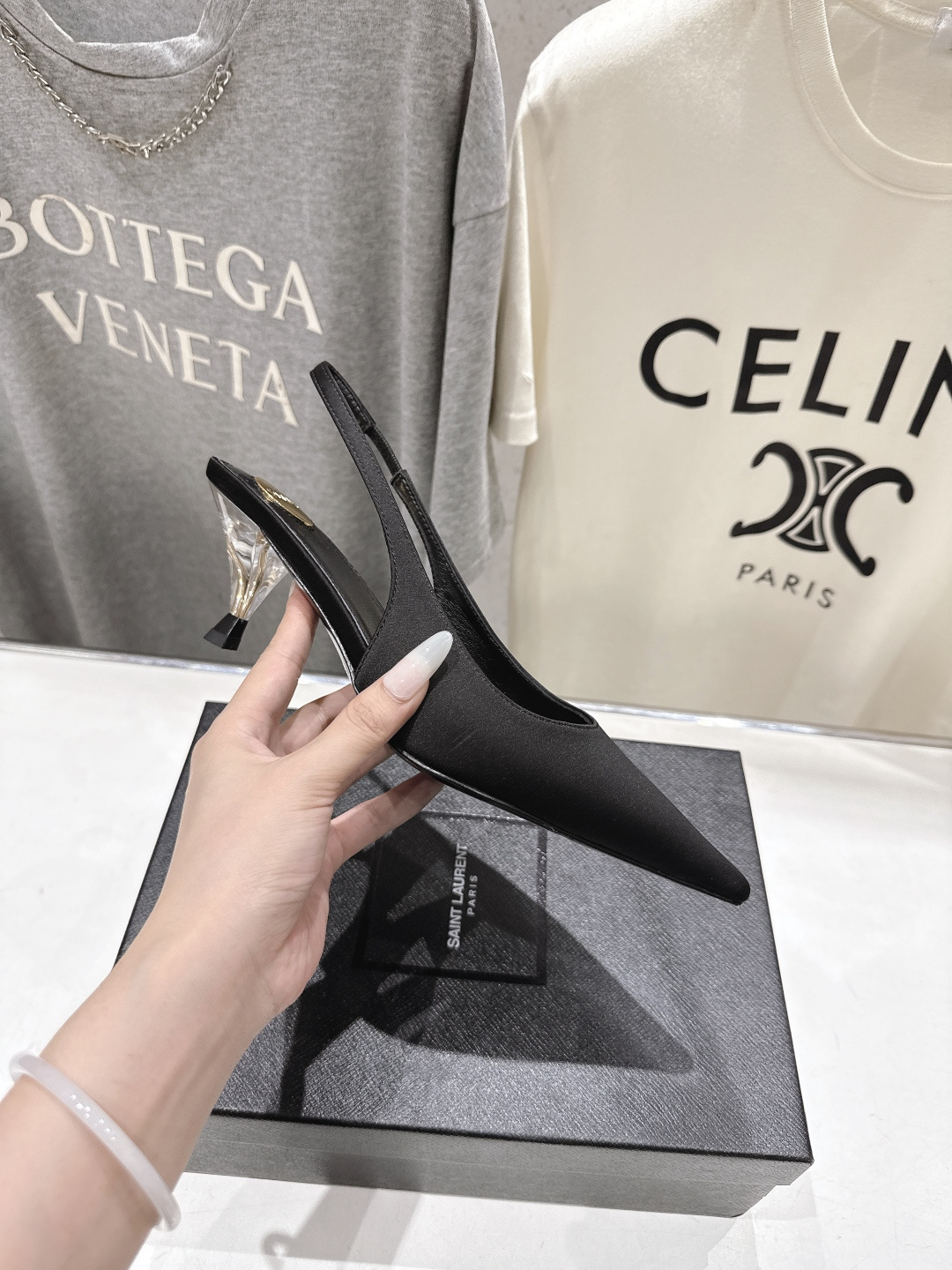 高版本出厂 「SAINT LAURENT*」圣罗兰ysl F030 26ss全新走秀新款后空高跟鞋凉鞋唯