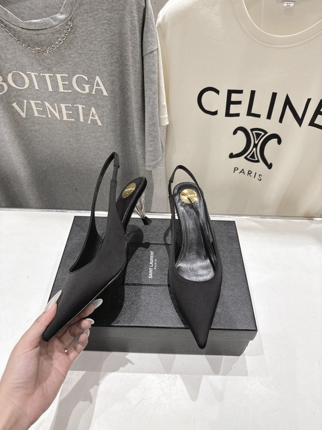高版本出厂 「SAINT LAURENT*」圣罗兰ysl F030 26ss全新走秀新款后空高跟鞋凉鞋唯