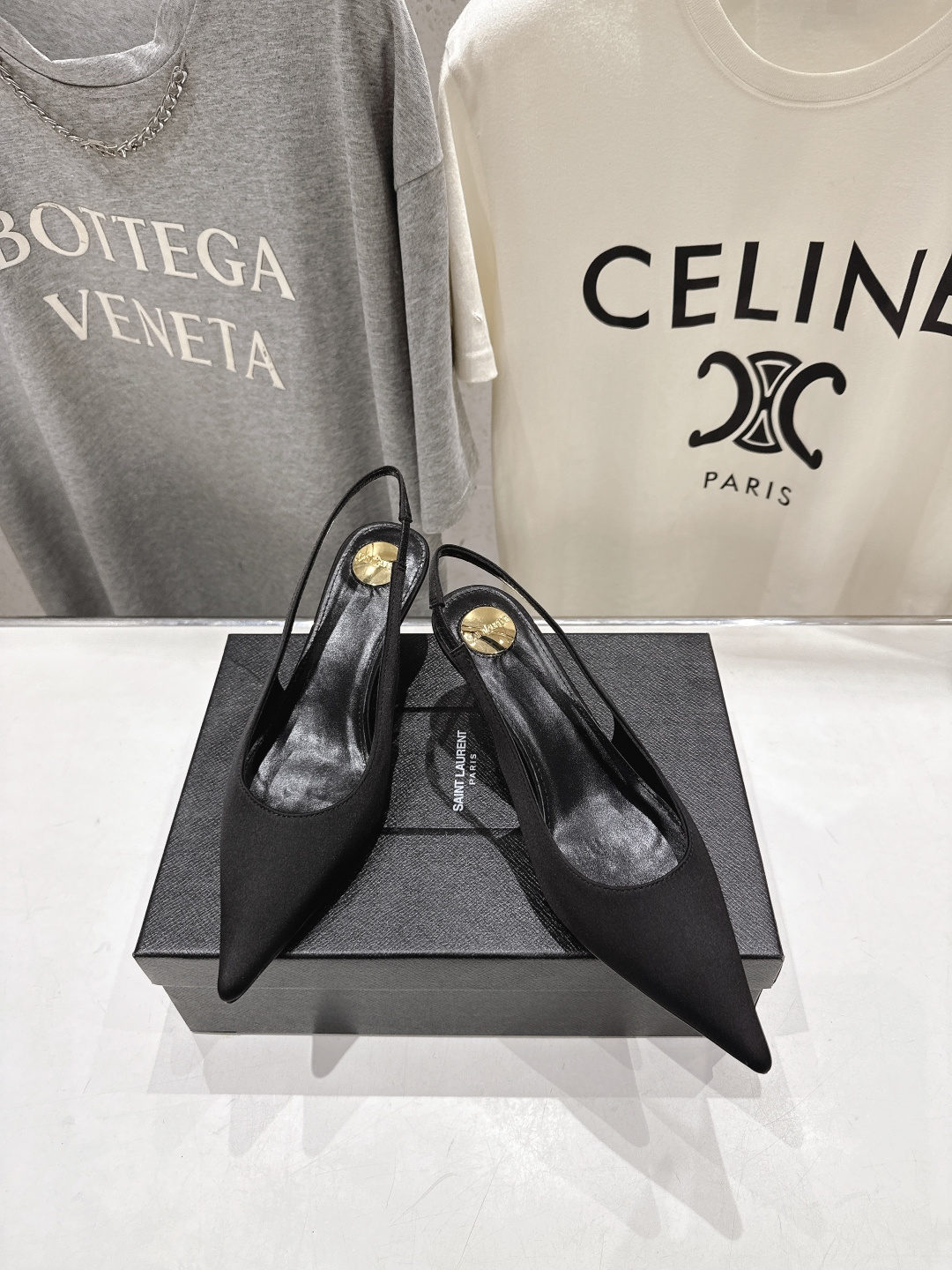 高版本出厂 「SAINT LAURENT*」圣罗兰ysl F030 26ss全新走秀新款后空高跟鞋凉鞋唯