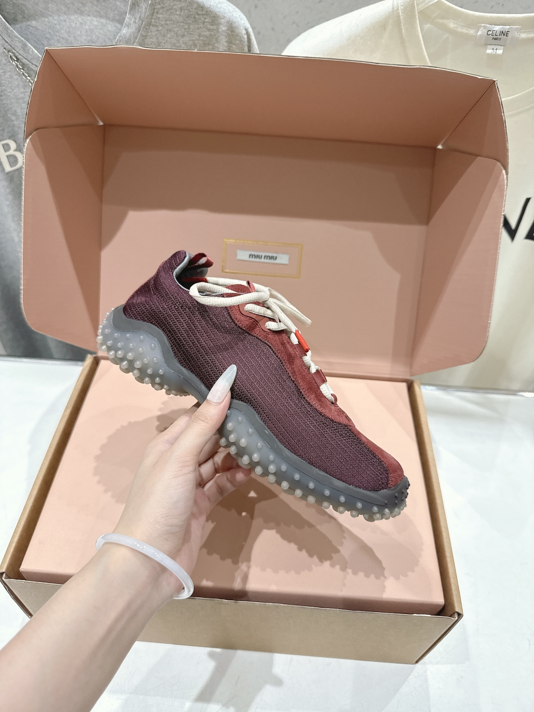高版本出厂   MiuMiu/缪缪F022 2026ss新款系带网面休闲鞋德训鞋～顶级版本今年主推款 复
