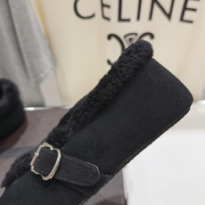 高版本出厂 独家新品 Alaia 阿莱亚 F027 26ss/秋冬走秀款羊毛里平底鞋玛丽珍芭蕾舞鞋休 高版本出厂 独家新品 Alaia 阿莱亚 F027 26ss/秋冬走秀款羊毛里平底鞋玛丽珍芭蕾舞鞋休