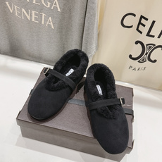 高版本出厂 独家新品 Alaia 阿莱亚 F027 26ss/秋冬走秀款羊毛里平底鞋玛丽珍芭蕾舞鞋休 高版本出厂 独家新品 Alaia 阿莱亚 F027 26ss/秋冬走秀款羊毛里平底鞋玛丽珍芭蕾舞鞋休
