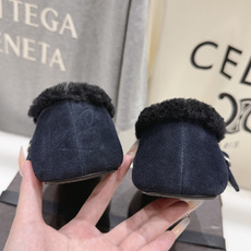 高版本出厂 独家新品 Alaia 阿莱亚 F027 26ss/秋冬走秀款羊毛里平底鞋玛丽珍芭蕾舞鞋休 高版本出厂 独家新品 Alaia 阿莱亚 F027 26ss/秋冬走秀款羊毛里平底鞋玛丽珍芭蕾舞鞋休