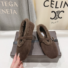 高版本出厂 独家新品 Alaia 阿莱亚 F027 26ss/秋冬走秀款羊毛里平底鞋玛丽珍芭蕾舞鞋休 高版本出厂 独家新品 Alaia 阿莱亚 F027 26ss/秋冬走秀款羊毛里平底鞋玛丽珍芭蕾舞鞋休
