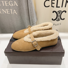 高版本出厂 独家新品 Alaia 阿莱亚 F027 26ss/秋冬走秀款羊毛里平底鞋玛丽珍芭蕾舞鞋休 高版本出厂 独家新品 Alaia 阿莱亚 F027 26ss/秋冬走秀款羊毛里平底鞋玛丽珍芭蕾舞鞋休