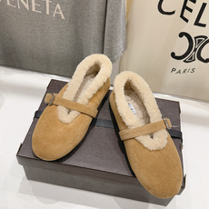 高版本出厂 独家新品 Alaia 阿莱亚 F027 26ss/秋冬走秀款羊毛里平底鞋玛丽珍芭蕾舞鞋休 高版本出厂 独家新品 Alaia 阿莱亚 F027 26ss/秋冬走秀款羊毛里平底鞋玛丽珍芭蕾舞鞋休