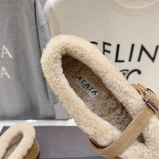 高版本出厂 独家新品 Alaia 阿莱亚 F027 26ss/秋冬走秀款羊毛里平底鞋玛丽珍芭蕾舞鞋休 高版本出厂 独家新品 Alaia 阿莱亚 F027 26ss/秋冬走秀款羊毛里平底鞋玛丽珍芭蕾舞鞋休