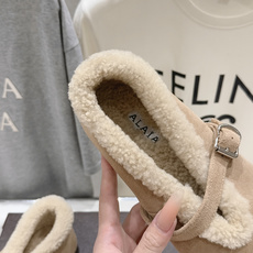 高版本出厂 独家新品 Alaia 阿莱亚 F027 26ss/秋冬走秀款羊毛里平底鞋玛丽珍芭蕾舞鞋休 高版本出厂 独家新品 Alaia 阿莱亚 F027 26ss/秋冬走秀款羊毛里平底鞋玛丽珍芭蕾舞鞋休