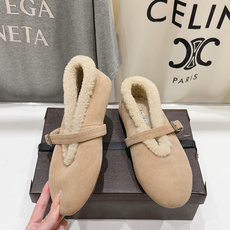 高版本出厂 独家新品 Alaia 阿莱亚 F027 26ss/秋冬走秀款羊毛里平底鞋玛丽珍芭蕾舞鞋休 高版本出厂 独家新品 Alaia 阿莱亚 F027 26ss/秋冬走秀款羊毛里平底鞋玛丽珍芭蕾舞鞋休
