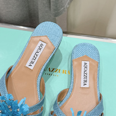 高版本出厂 「ᴀqᴜᴀᴢᴢᴜʀᴀ」AQUAZZURA/菠萝F072 2026ss夏季新款花朵平底拖鞋__ 高版本出厂 「ᴀqᴜᴀᴢᴢᴜʀᴀ」AQUAZZURA/菠萝F072 2026ss夏季新款花朵平底拖鞋__