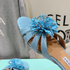 高版本出厂 「ᴀqᴜᴀᴢᴢᴜʀᴀ」AQUAZZURA/菠萝F072 2026ss夏季新款花朵平底拖鞋__ 高版本出厂 「ᴀqᴜᴀᴢᴢᴜʀᴀ」AQUAZZURA/菠萝F072 2026ss夏季新款花朵平底拖鞋__