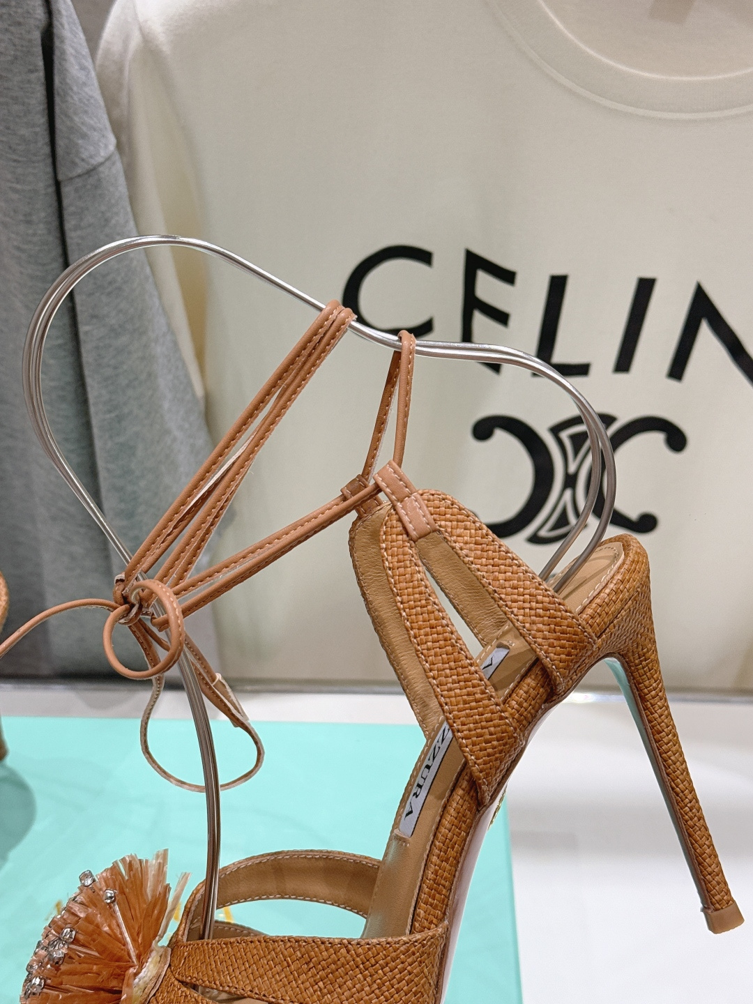高版本出厂 「ᴀqᴜᴀᴢᴢᴜʀᴀ」AQUAZZURA/菠萝F072 2026ss夏季新款花朵高跟鞋凉鞋_