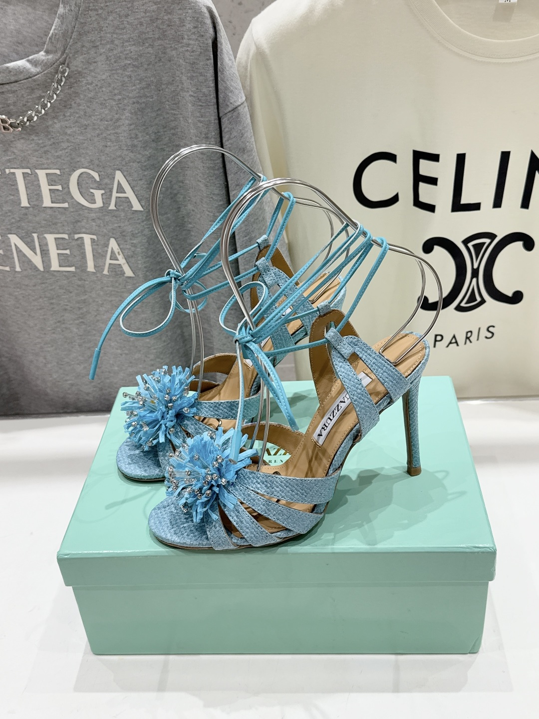 高版本出厂 「ᴀqᴜᴀᴢᴢᴜʀᴀ」AQUAZZURA/菠萝F072 2026ss夏季新款花朵高跟鞋凉鞋_