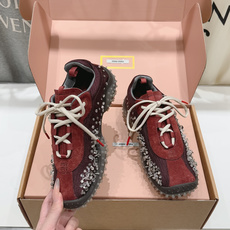 高版本出厂 钻面 MiuMiu/缪缪F022 2026ss新款系带钻面休闲鞋德训鞋~顶级版本今年主推 高版本出厂 钻面 MiuMiu/缪缪F022 2026ss新款系带钻面休闲鞋德训鞋~顶级版本今年主推