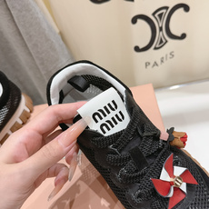 高版本出厂 MiuMiu/缪缪F027 2026ss新款厚底网面休闲运动鞋阿甘鞋德训鞋休闲增高百搭潮鞋 高版本出厂 MiuMiu/缪缪F027 2026ss新款厚底网面休闲运动鞋阿甘鞋德训鞋休闲增高百搭潮鞋