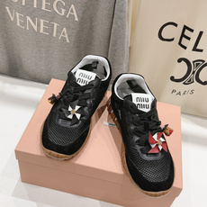 高版本出厂 MiuMiu/缪缪F027 2026ss新款厚底网面休闲运动鞋阿甘鞋德训鞋休闲增高百搭潮鞋 高版本出厂 MiuMiu/缪缪F027 2026ss新款厚底网面休闲运动鞋阿甘鞋德训鞋休闲增高百搭潮鞋