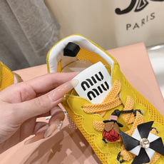 高版本出厂 MiuMiu/缪缪F027 2026ss新款厚底网面休闲运动鞋阿甘鞋德训鞋休闲增高百搭潮鞋 高版本出厂 MiuMiu/缪缪F027 2026ss新款厚底网面休闲运动鞋阿甘鞋德训鞋休闲增高百搭潮鞋