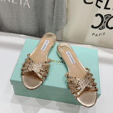 高版本出厂「ᴀqᴜᴀᴢᴢᴜʀᴀ」AQUAZZURA/菠萝F072 2026ss 夏季新款水钻平底拖鞋【市 高版本出厂「ᴀqᴜᴀᴢᴢᴜʀᴀ」AQUAZZURA/菠萝F072 2026ss 夏季新款水钻平底拖鞋【市