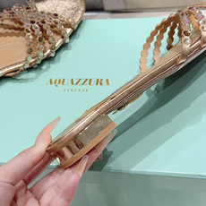 高版本出厂「ᴀqᴜᴀᴢᴢᴜʀᴀ」AQUAZZURA/菠萝F072 2026ss 夏季新款水钻平底拖鞋【市 高版本出厂「ᴀqᴜᴀᴢᴢᴜʀᴀ」AQUAZZURA/菠萝F072 2026ss 夏季新款水钻平底拖鞋【市