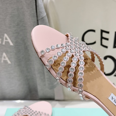 高版本出厂「ᴀqᴜᴀᴢᴢᴜʀᴀ」AQUAZZURA/菠萝F072 2026ss 夏季新款水钻平底拖鞋【市 高版本出厂「ᴀqᴜᴀᴢᴢᴜʀᴀ」AQUAZZURA/菠萝F072 2026ss 夏季新款水钻平底拖鞋【市