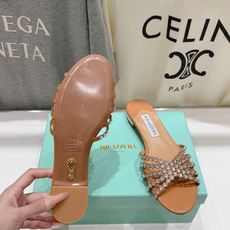 高版本出厂「ᴀqᴜᴀᴢᴢᴜʀᴀ」AQUAZZURA/菠萝F072 2026ss 夏季新款水钻平底拖鞋【市 高版本出厂「ᴀqᴜᴀᴢᴢᴜʀᴀ」AQUAZZURA/菠萝F072 2026ss 夏季新款水钻平底拖鞋【市