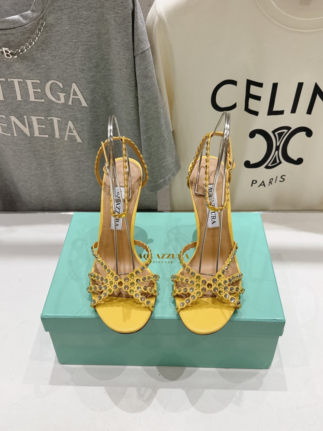 高版本出厂 凉鞋「ᴀqᴜᴀᴢᴢᴜʀᴀ」AQUAZZURA/菠萝F072 2026ss 夏季新款水钻高跟凉