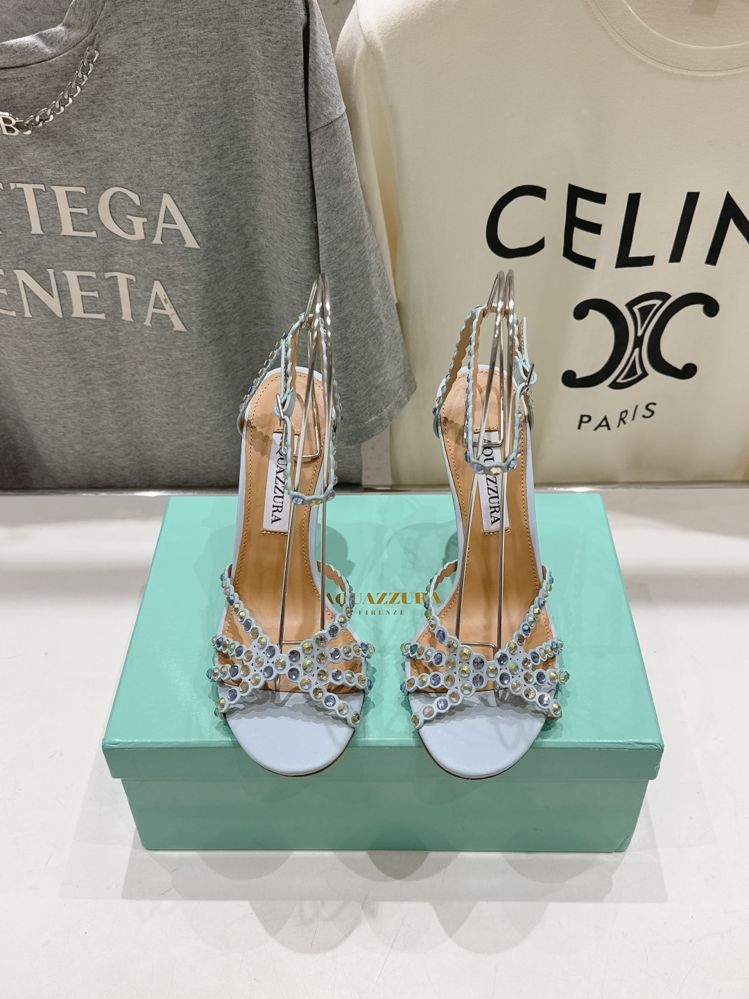 高版本出厂 凉鞋「ᴀqᴜᴀᴢᴢᴜʀᴀ」AQUAZZURA/菠萝F072 2026ss 夏季新款水钻高跟凉
